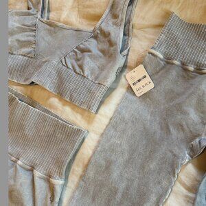 Free People Movement FP Good Karma Bundle, M/L, Ice Grey